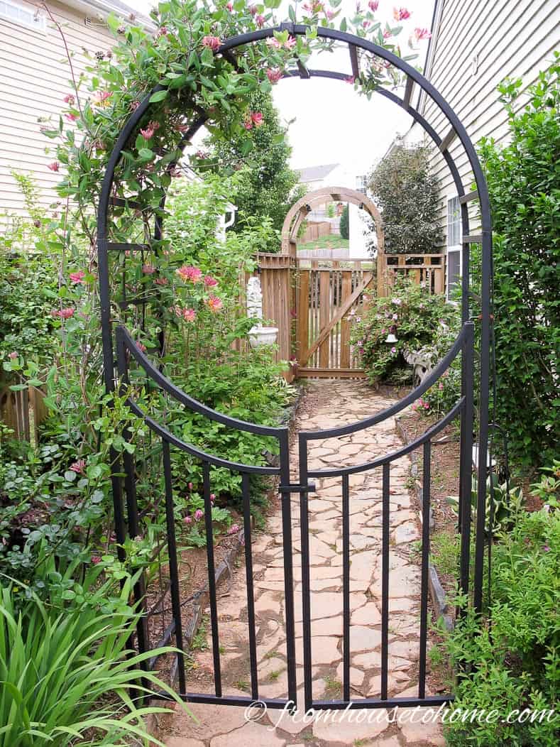 Metal arbors look great | 10 Tips For Creating A Low Maintenance Garden
