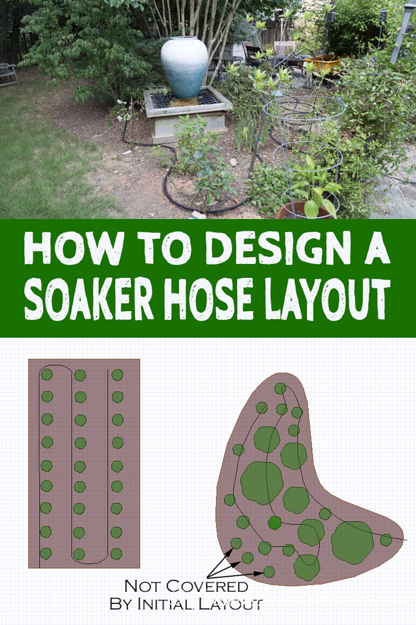 how to design a soaker hose layout