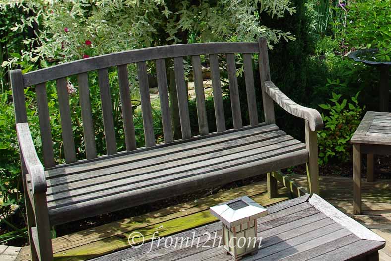 Wood furniture requires more maintenance | 10 Tips For Creating A Low Maintenance Garden