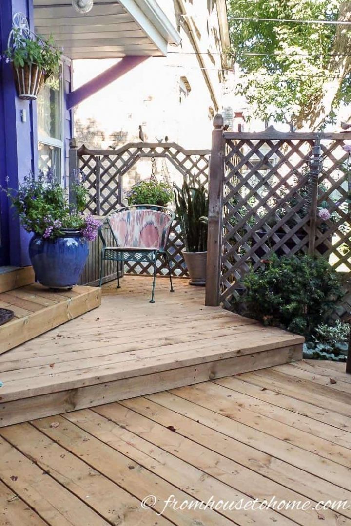 The new deck steps