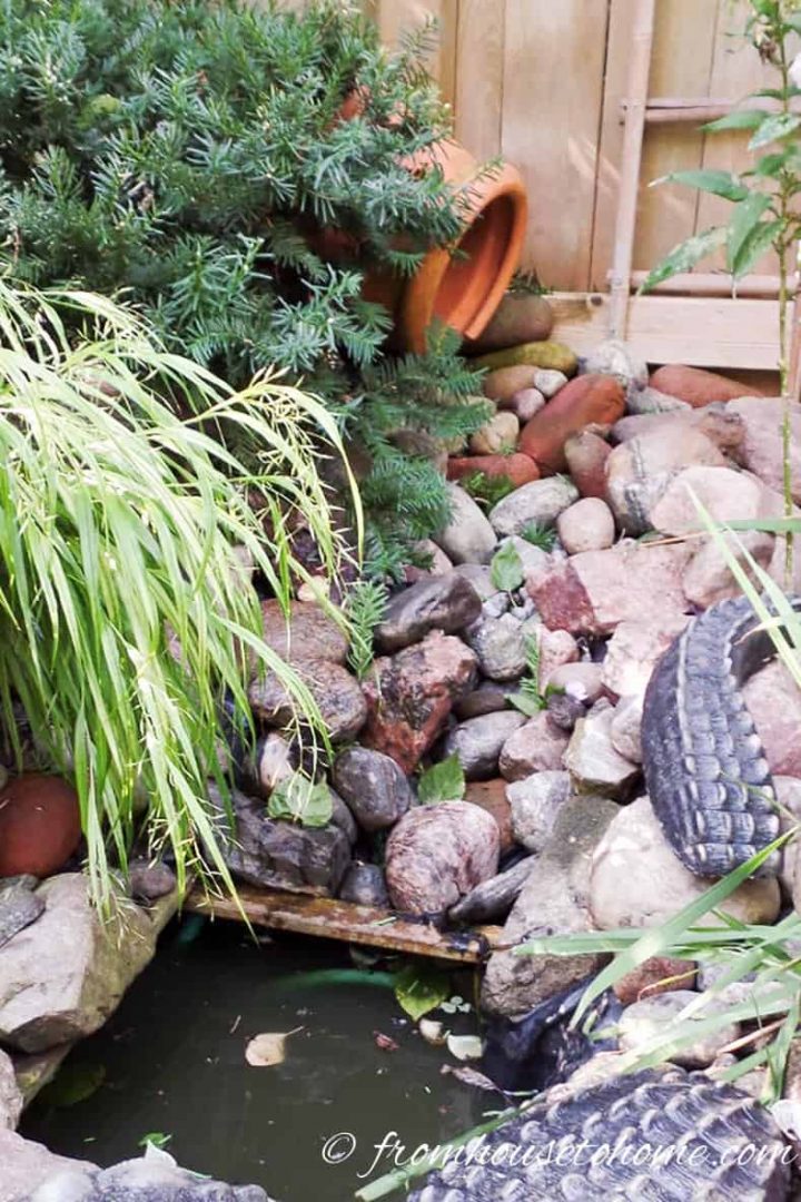 River Rock Diy Water Feature How To Make A Mini Waterfall Gardener S Oasis