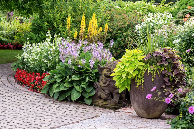 Curved garden beds fit into the landscape naturally (image via onepony / Adobe Stock) | 10 Secrets to Successful Landscape Design | If you are planning to update your landscape design, this list of ideas will help to make sure your garden turns out to be a success.