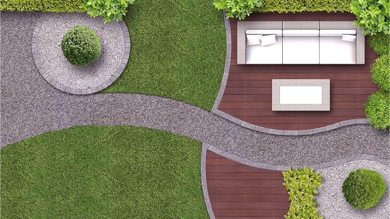 Curves even look good in a modern garden design (image via Wilm Ihlenfeld / Adobe Stock) | 10 Secrets to Successful Landscape Design | If you are planning to update your landscape design, this list of ideas will help to make sure your garden turns out to be a success.