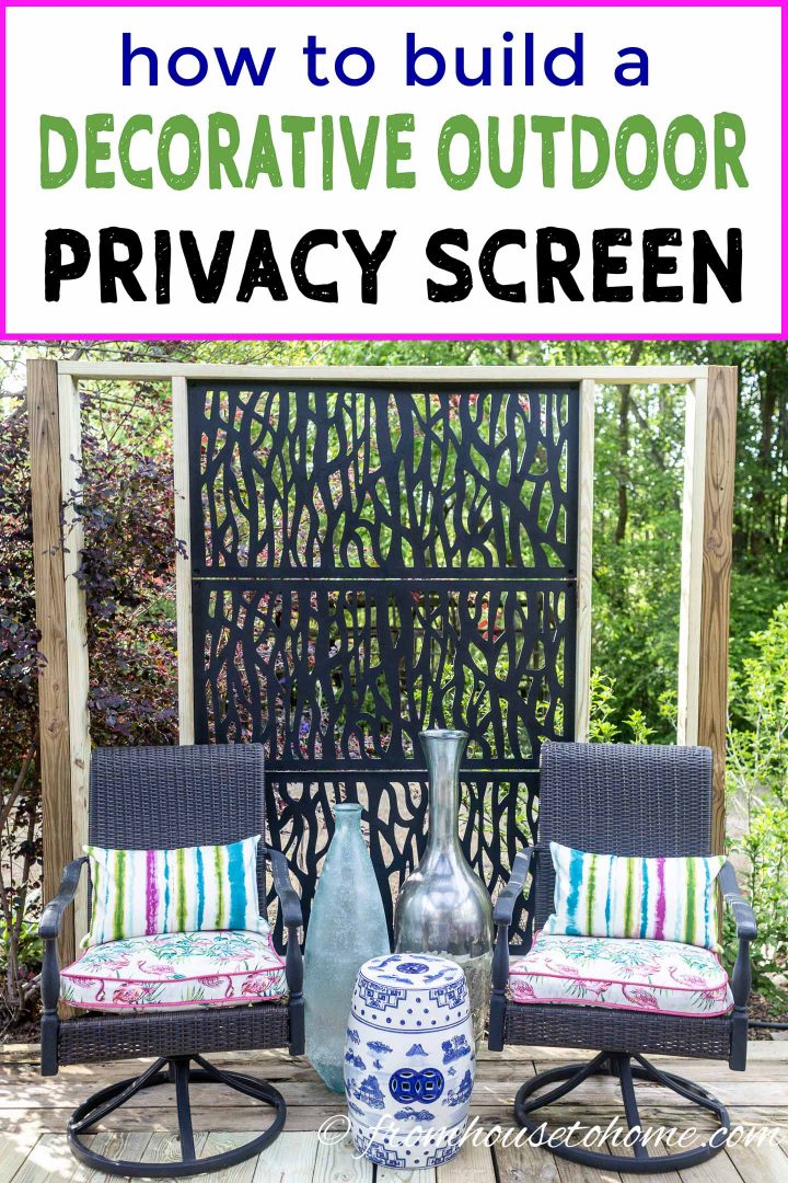 Decorative DIY outdoor privacy screen