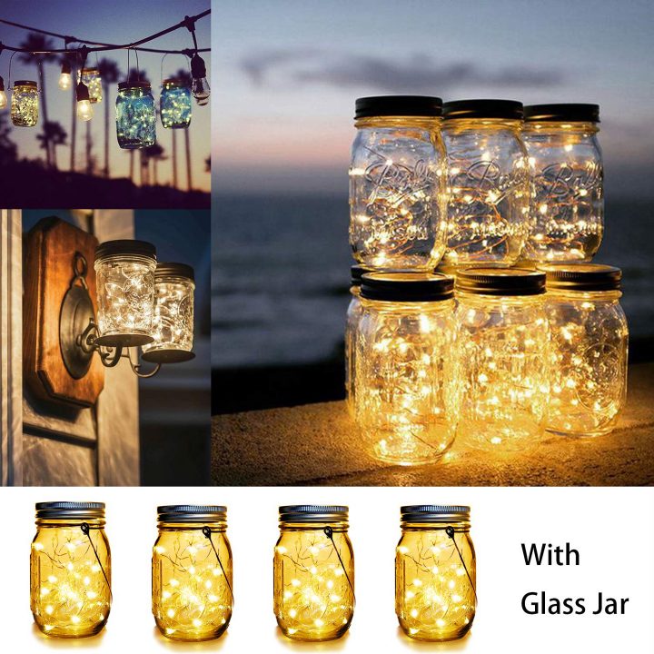 Solar mason jar outdoor lights