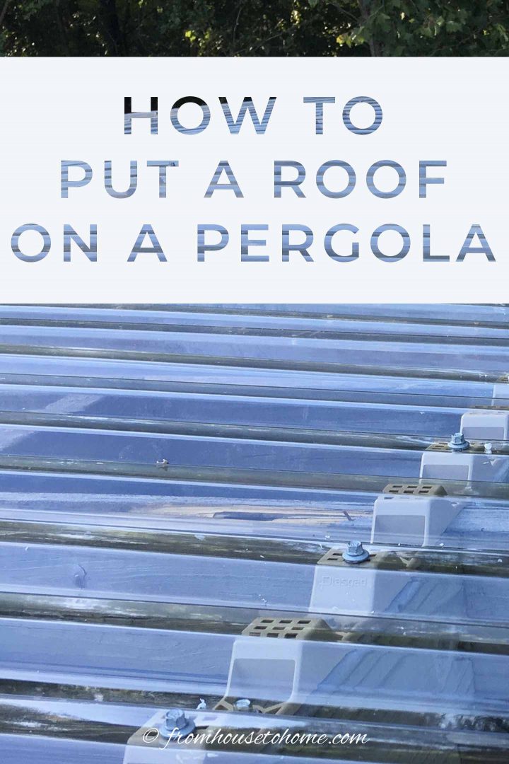 how to put a roof on a flat pergola
