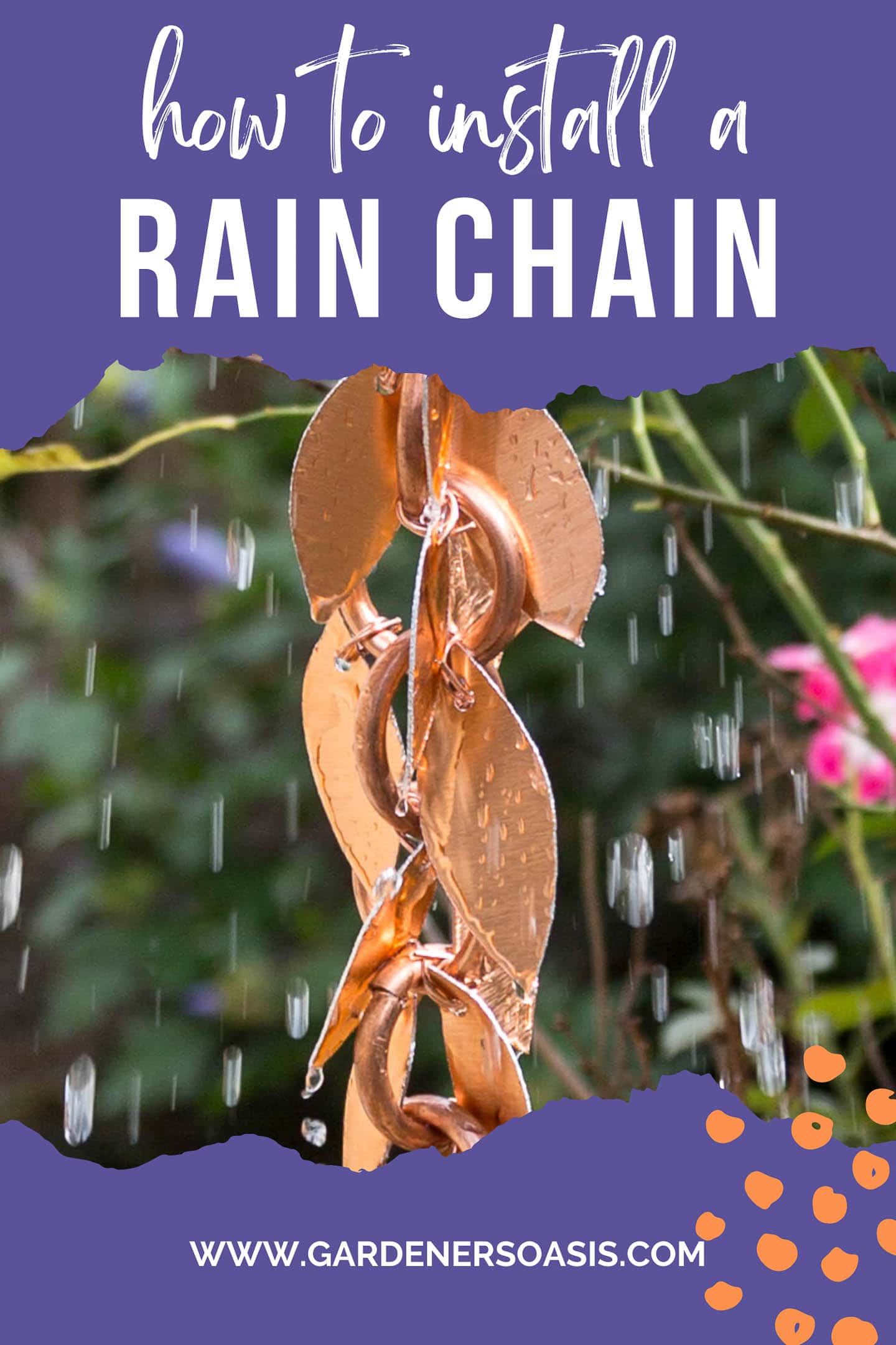 how to install a rain chain
