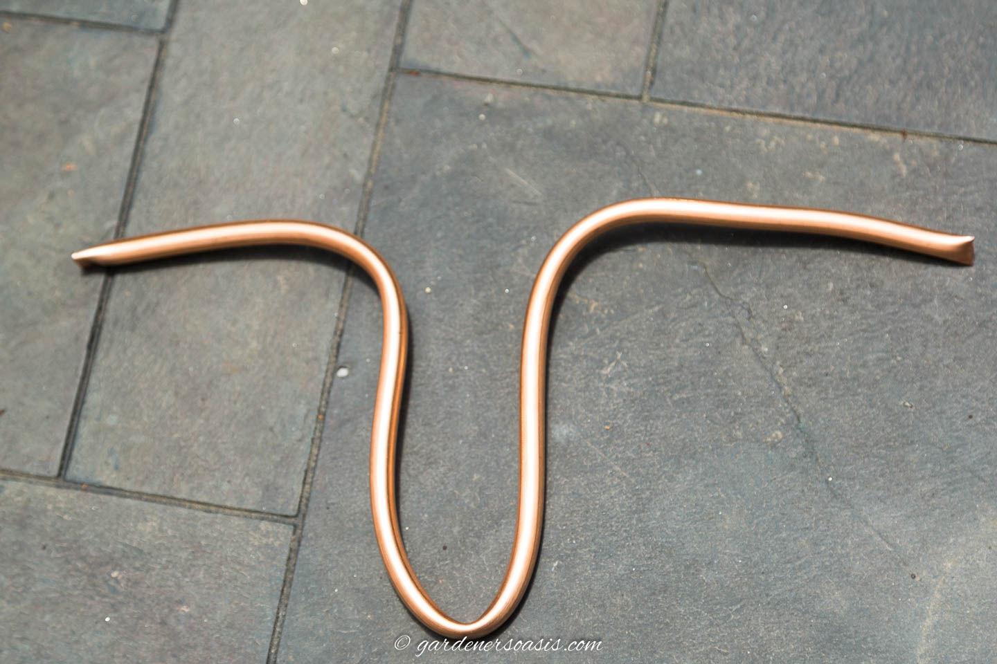 A DIY V-hook made of copper tubing