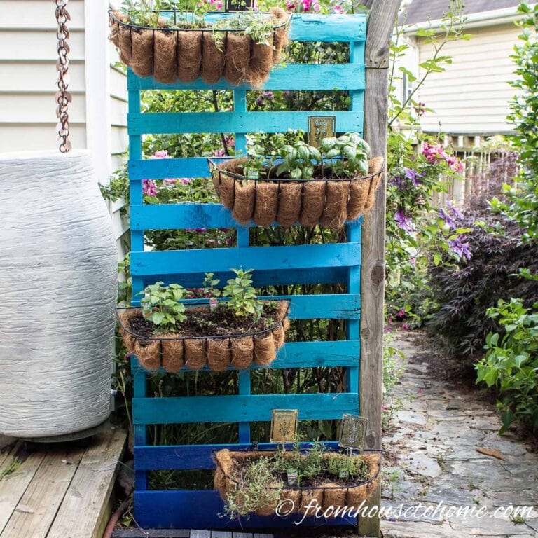 DIY Pallet Vertical Herb Garden