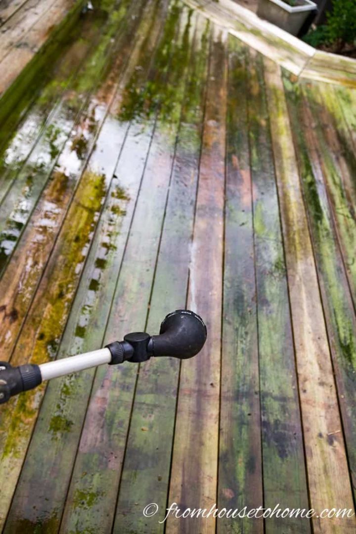 Soak the deck with a hose before starting