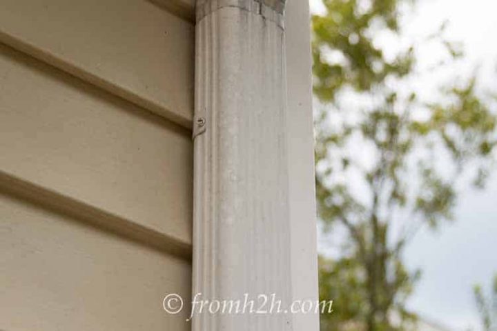 Remove the screws from the downspout