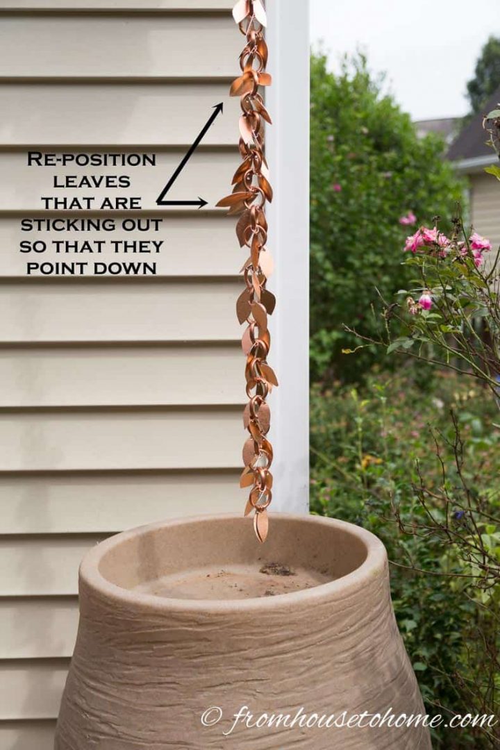 Re-position leaves that are sticking out