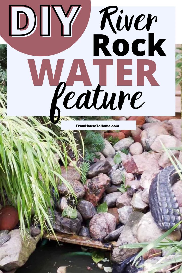 diy river rock water feature